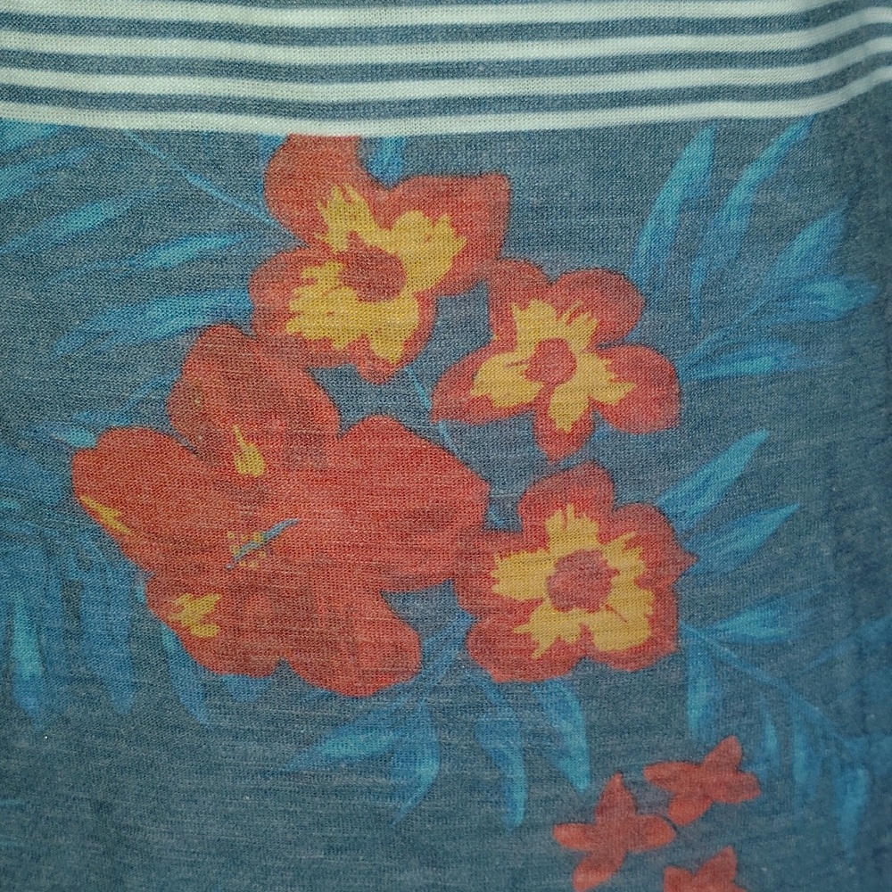 Distortion Tank Top in Color Block, Floral print, and Stripes Cotton Poly Blend - Picture 11 of 16